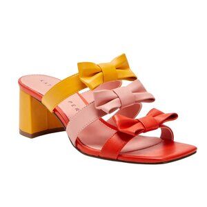 Bright Color Block Bow Heeled Sandal Katy Perry Size 10